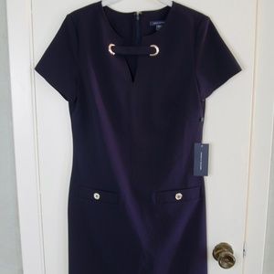 Tommy Hilfiger Navy Dress W/ Gold Buttons